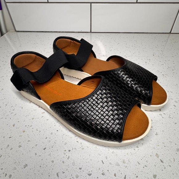 Bernie Mev Shoes - Bernie Mev Havana Quarter Strap Black Woven‎ Platform Sandals Open Toe 42 or 11